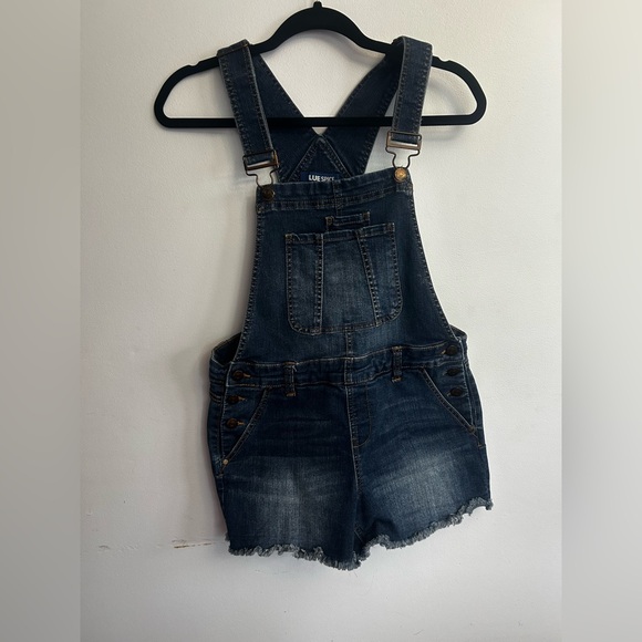 Blue spice  juniors denim overalls stretch urban adjustable street wear comfy - Picture 1 of 11